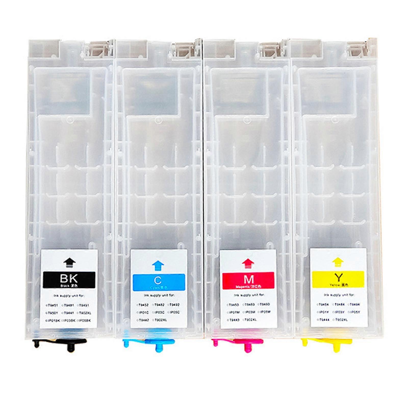 Replacement Chipless Refillable Ink Cartridges 4Pcs Set for WF-C5290 WF-C5790 WF-C5210 WF-C5710 Printers