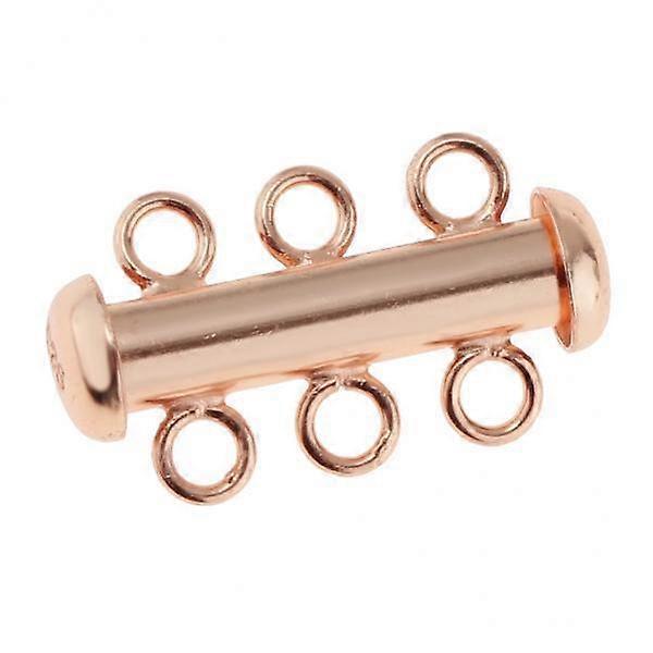 2- Rose Gold Plated 925 Sterling Strand Slide Clasp Finding 3