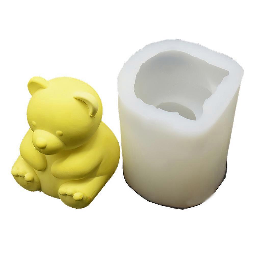 3D Bear Candle Mold Silicone Epoxy Molds Aromatherapy Plaster Resin Casting Mold