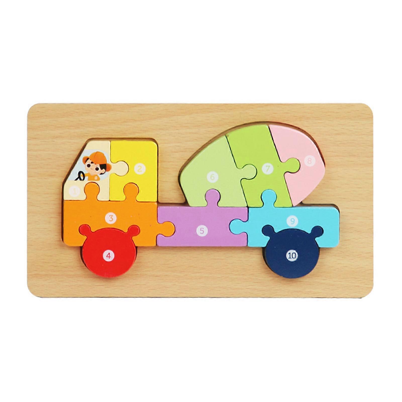 Kids Jigsaw Puzzle Toy Colorful Early Educational Toy Jigsaw Puzzle Toy Hand-eye Coordination Training Toy for Toddler