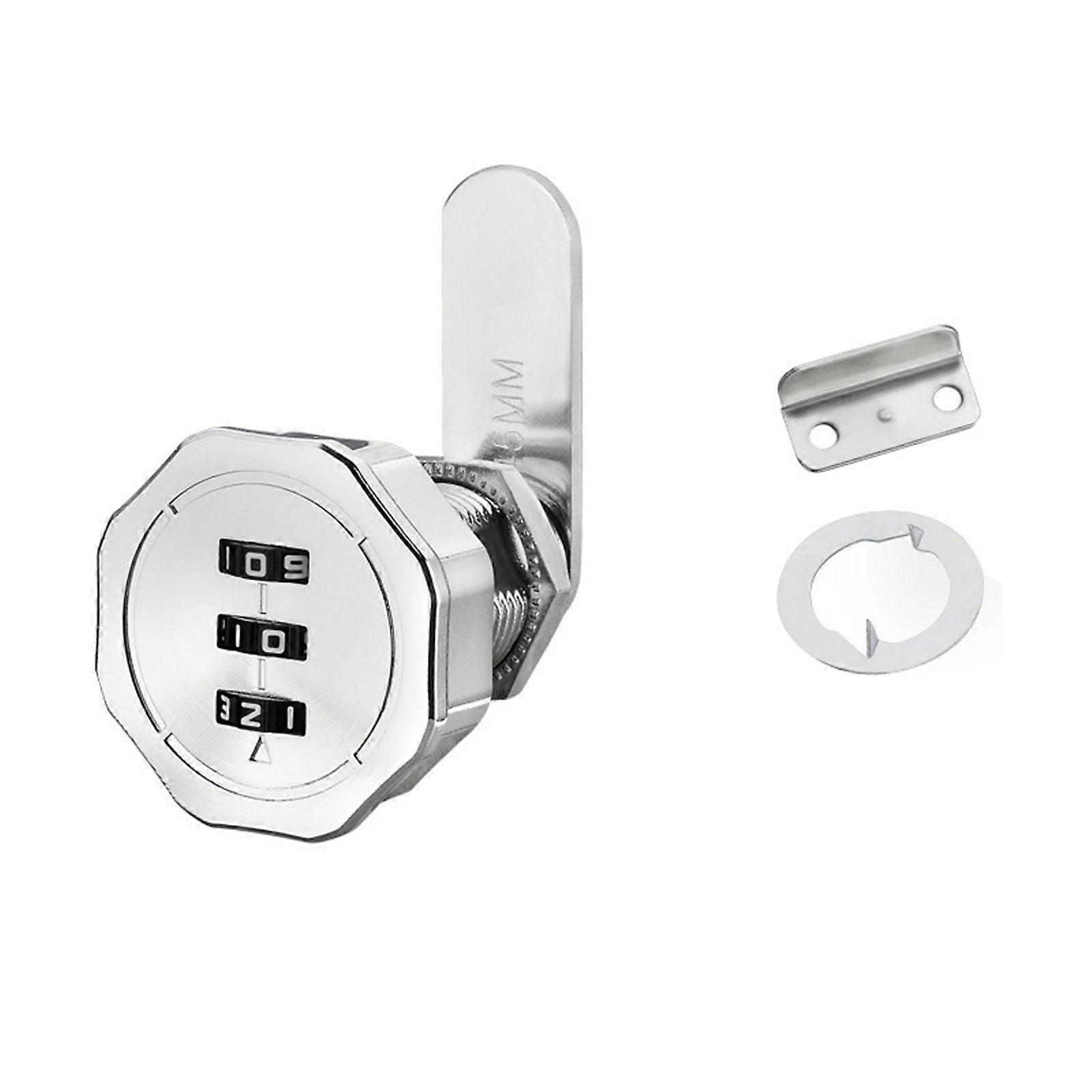 Cabinet Door Password Locks Refrigerator Drawer Anti-theft Lock Mechanical Password Rotary Hasp Lock Zinc Alloy Material