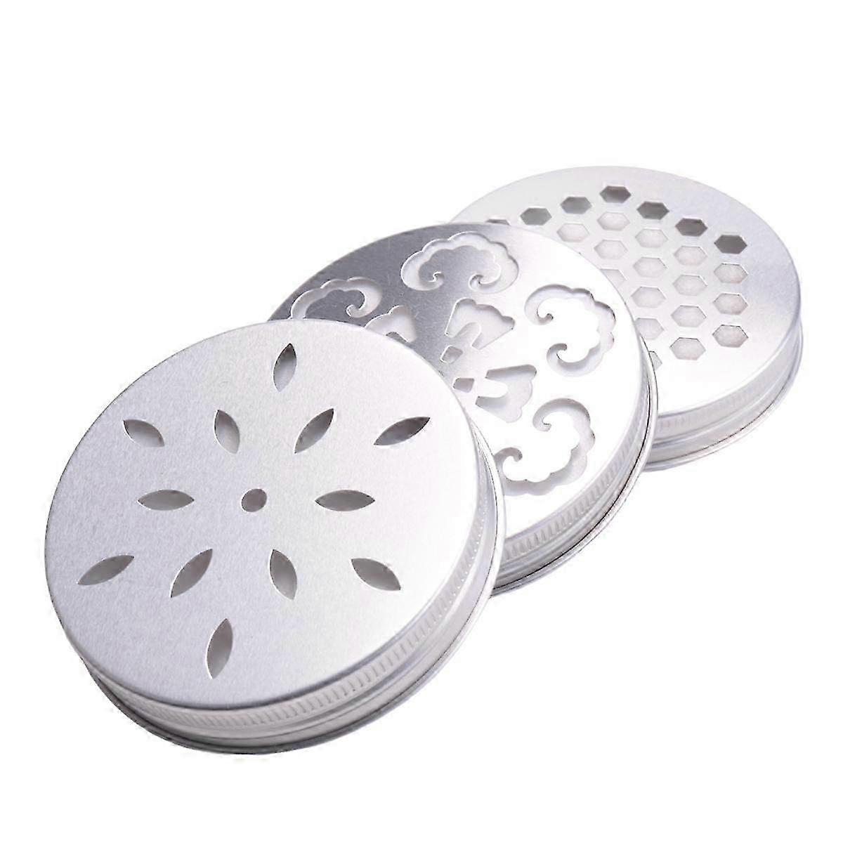 30個のジャー蓋カバー3スタイル中空キャンドルトッパーシェードジャー蓋、キャンドル、ボール、レギュラーマウスジャー