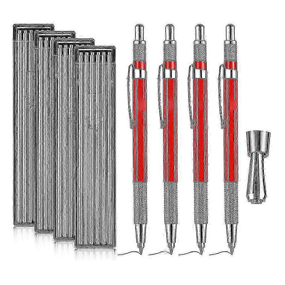 Welding Pencil - Mechanical Metal Marker with Built-in Sharpener for Fabrication
