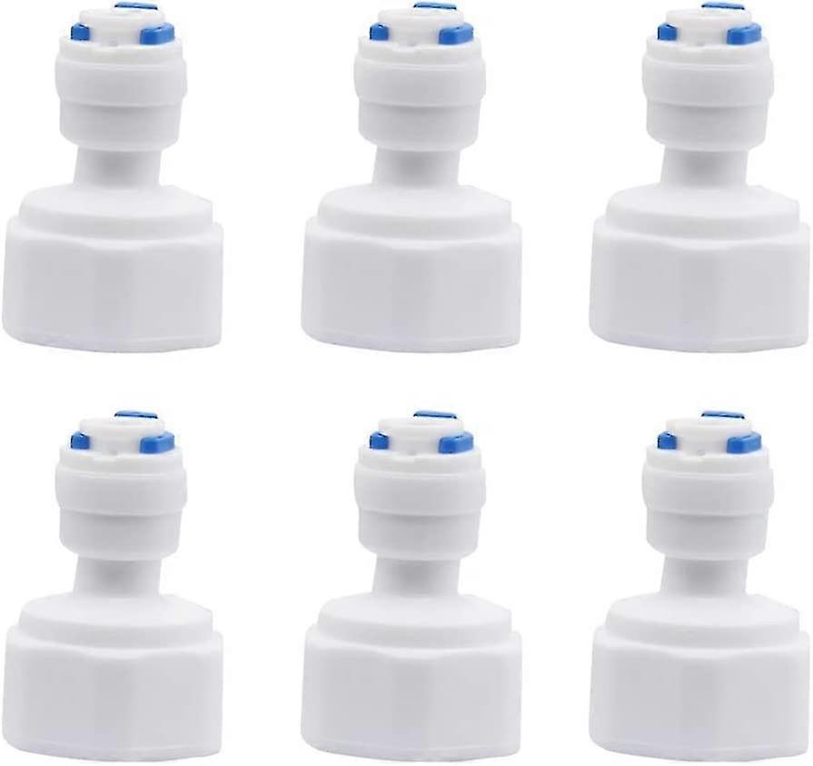 6 Pieces 1/4 Inch Tube Outer Diameter Female Push-in Quick Connector for Water Filter Systems and Reverse Osmosis Connectors