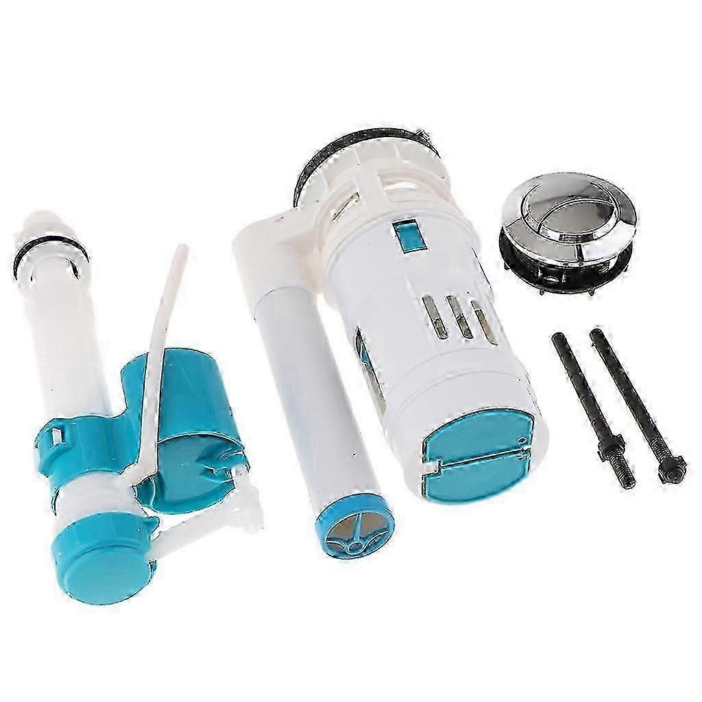 Cistern Toilet Repair Replacement Kits Fill Valve Flush Valve Dual Type Flush Button Set
