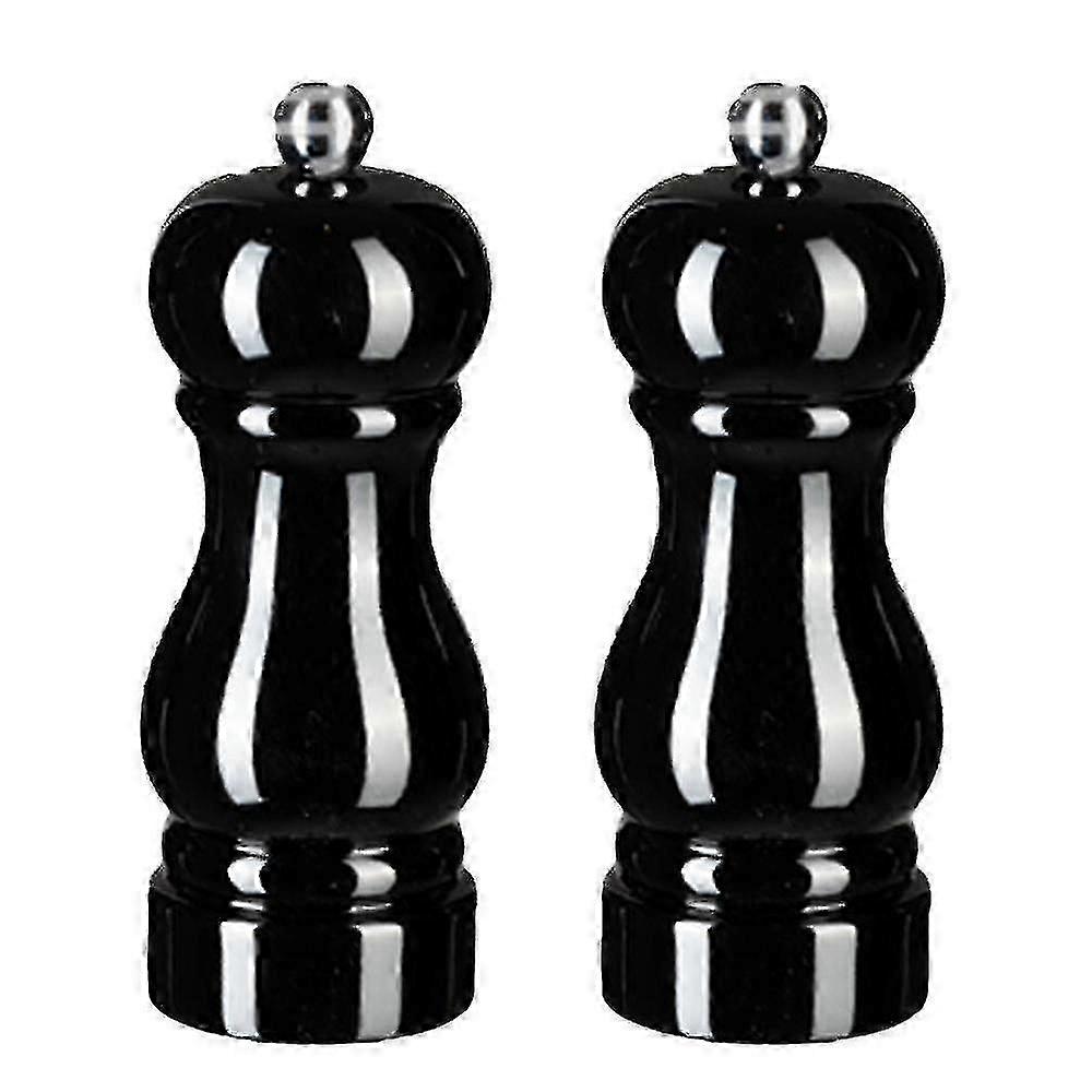 Adjustable Salt and Pepper Grinder Set with Coarseness Control, Refillable Manual Spice Mills for Kitchen