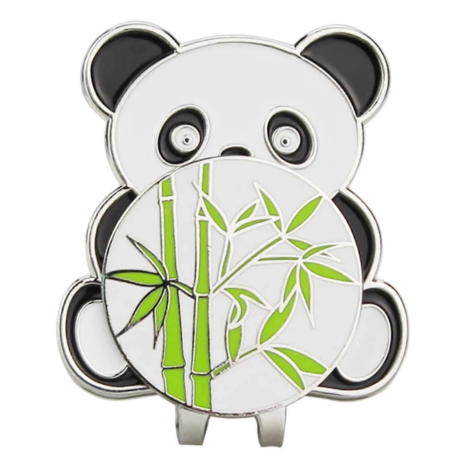 Panda Golf Ball Marker Clip Metal Gift for Men and Women Golfer Accessories (1 Clip with 1 Marker)
