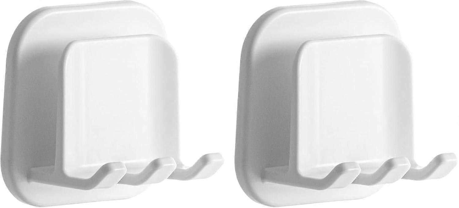 (2 pieces) Self-adhesive wall mounted toothbrush holder