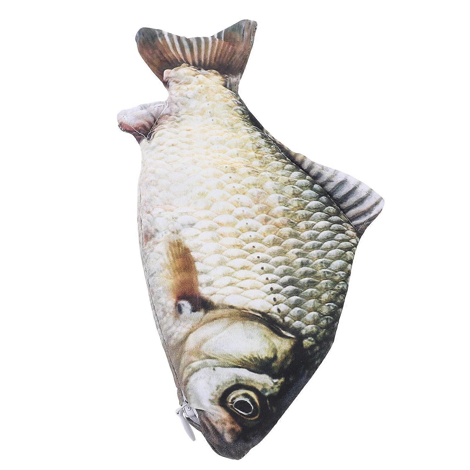 Fish Shape Pencil Bag, Portable Stationery Organizer, Pen Storage Case, Easy to Clean, Unique Simulation Design for Students Boys