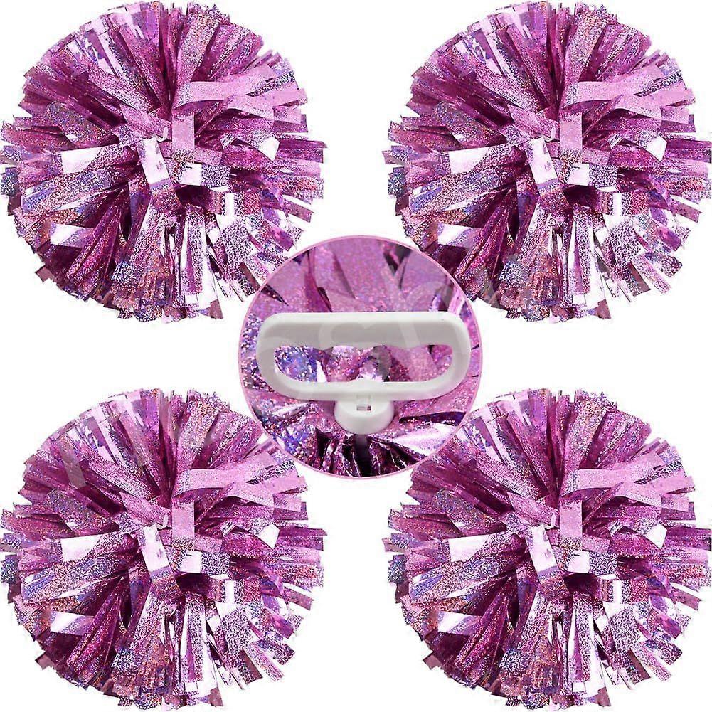 2025 Latest Model 4PCS Pom Poms Cheerleading with Finger-Friendly Handle for