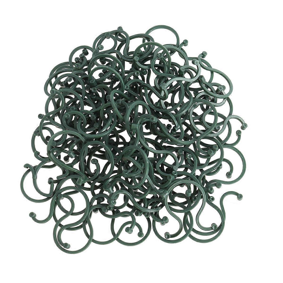 Bouquets Stems Garden Support Clips 100 Pcs Circular Flexible Design for Vine Vegetables Green