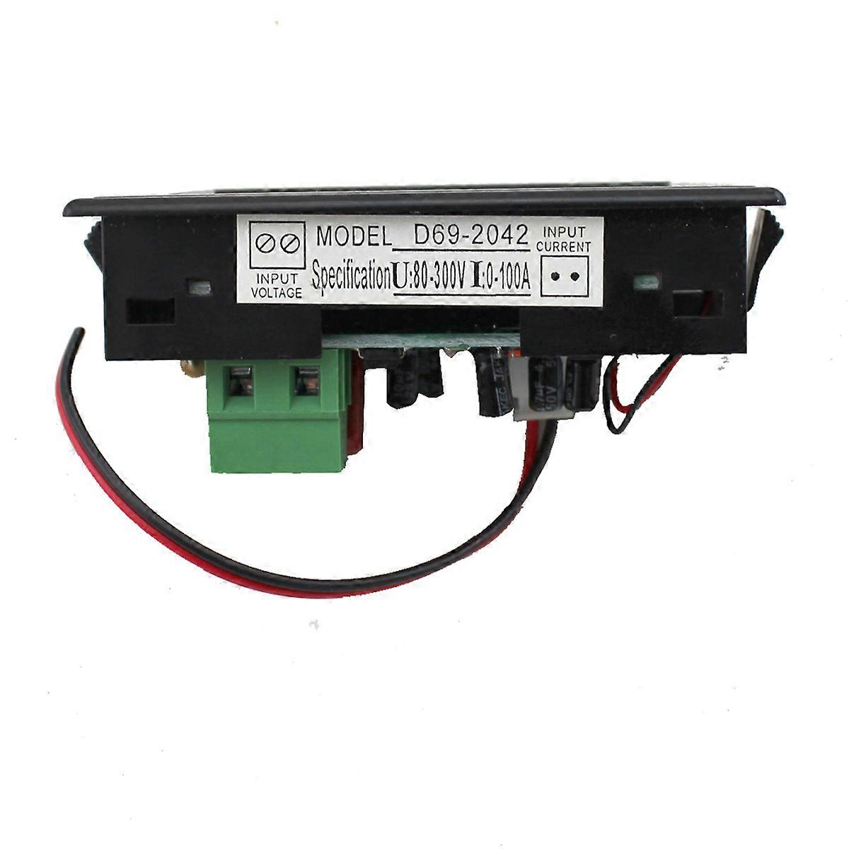 Lcd Digital Display Ammeter Home Appliances Testing Black Plastic Voltage Monitor 1Pcs
