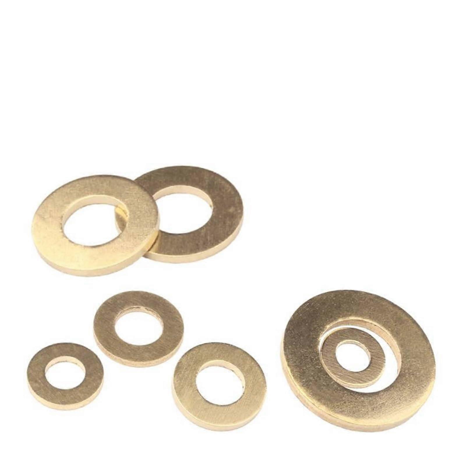 KupferUnterlegscheibe, DIN125, massives Messing, GB97, Dichtungsscheibe (Color : 50Pcs, Size : M8 x 24 x 1.5)