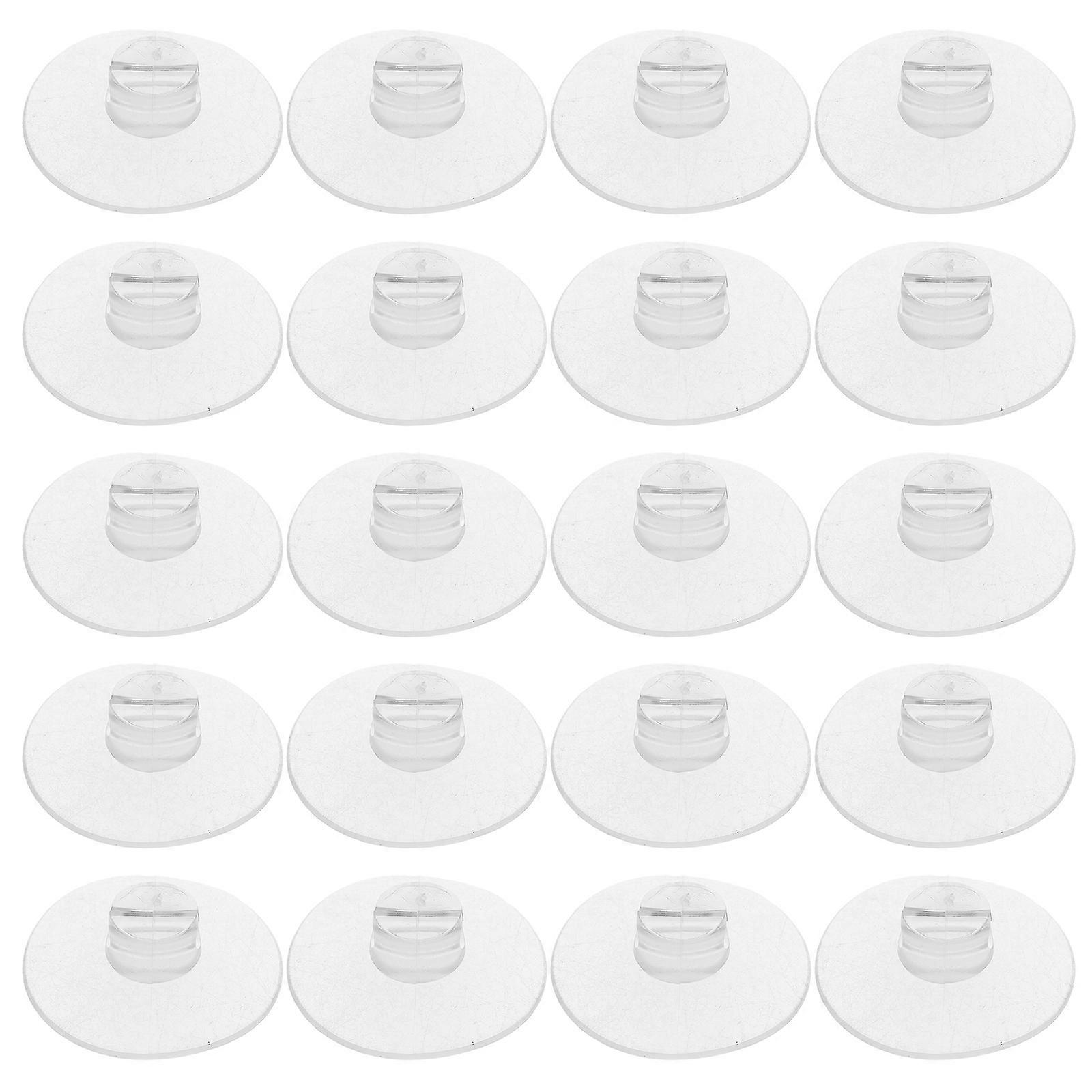 20pcs Clear Suction Cups for Desk, Wall & Aquarium Transparent Vacuum Clamps for Cable Management, Portable Hooks for Cables & Ropes