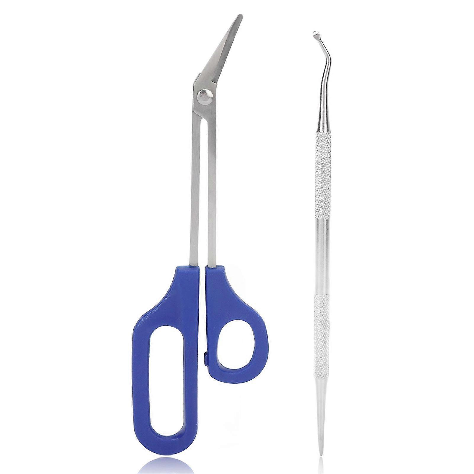 2025 Latest Model Long Handled Toenail Scissors Easy to Hold Nails File Pedicu...