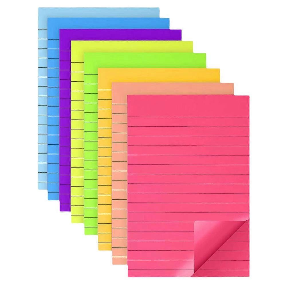 Colored Memo Pads Rectangular Self-Adhesive Note Pads For Students Office Workers Marking Focus 8Pcs