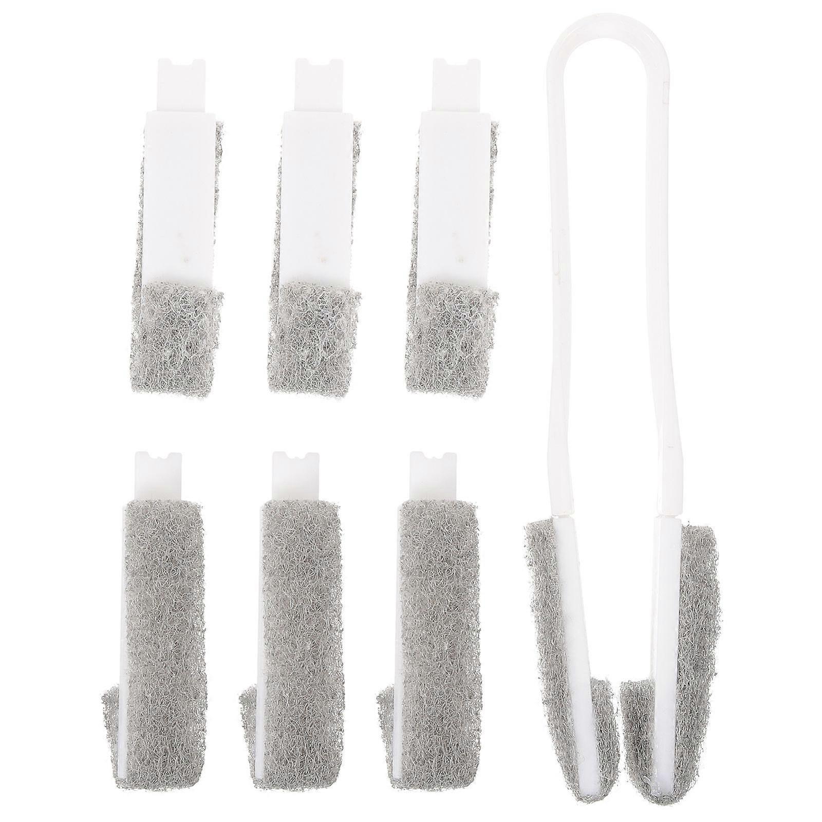 Household Window Cleaning Brush Set with Removable Heads for Blinds, Air Conditioner Vents, and Hard to Reach Areas – Lightweight, Portable, and