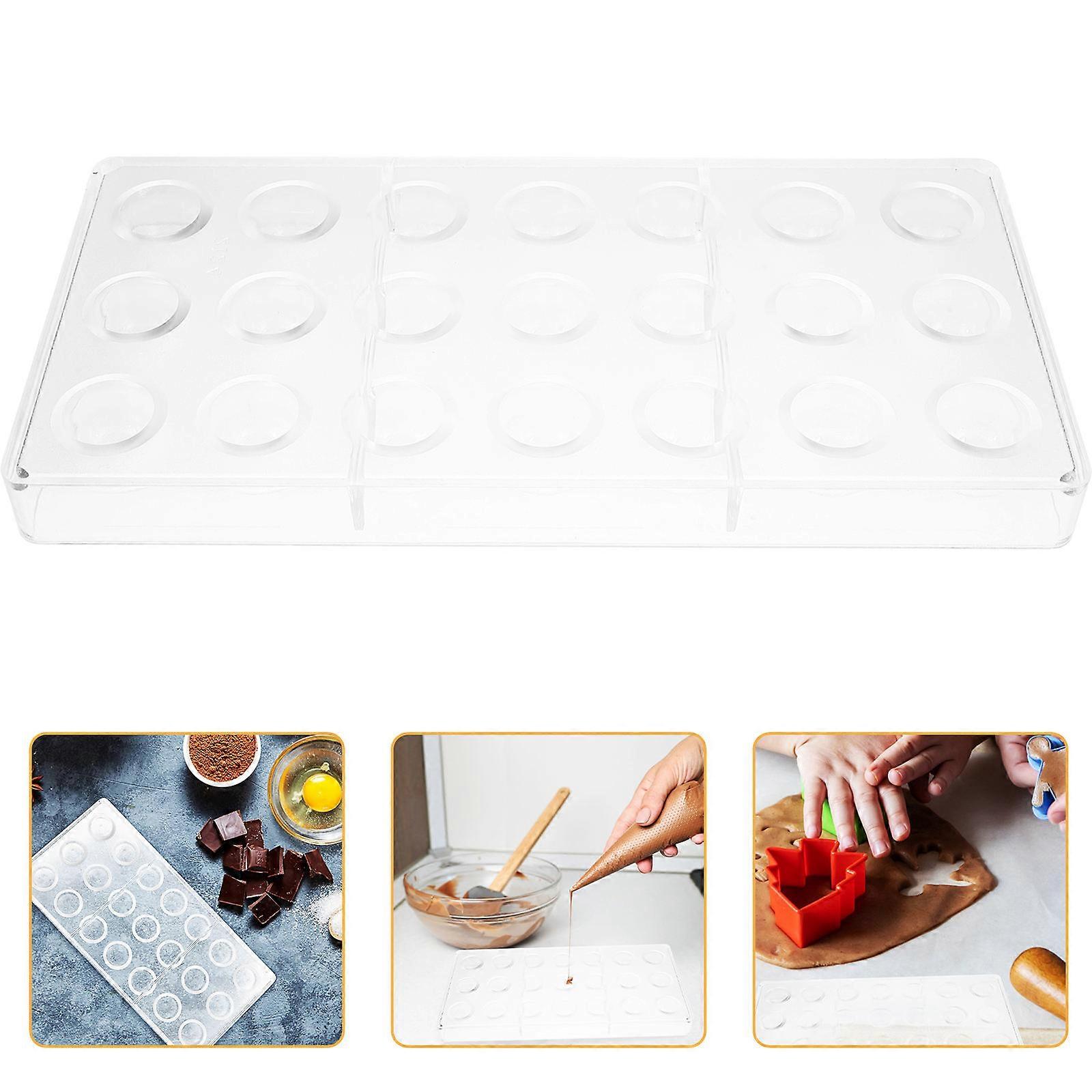 Small Chocolate Molds Multi-Grids Mold Non-Stick Easy Demoulding Transparent 1Pcs