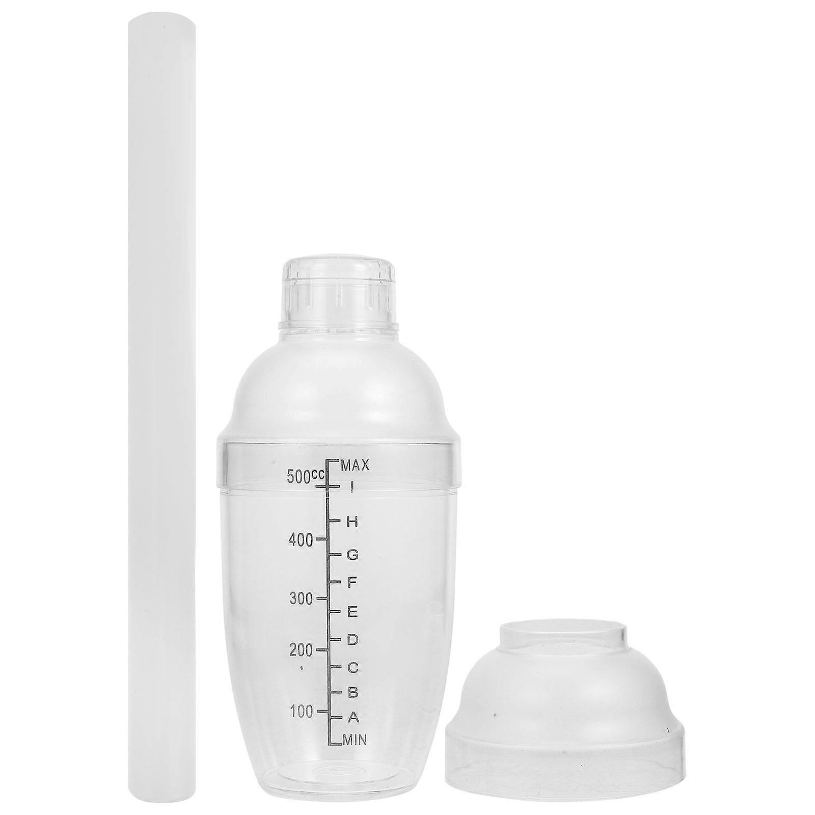 Coffee Shaker Cup Mixing Cup Transparent Color Shaker 500ml PP Material 1Set