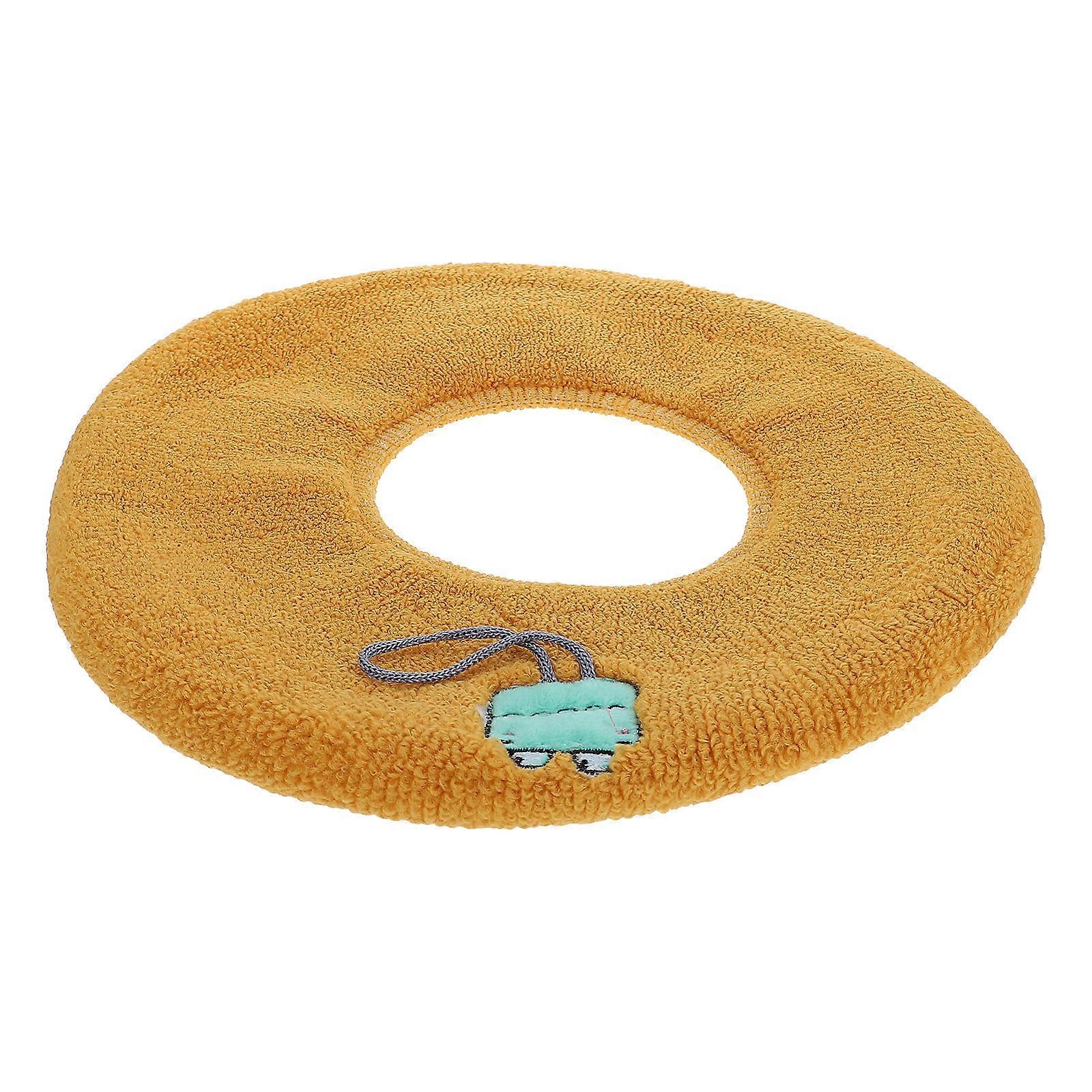 Household Toilet Seat Pads Toilet Seat Cushions O-Shaped Toilet Cushions Polyester 44X36X0.6CM Warm and Comfortable 3Pcs
