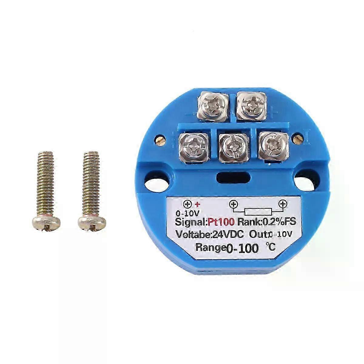 PT100 Type to 0-10V 0-100 Degree RTD Input 0-10 a Output DC24V Thermal Resistance Temperature Transmitter