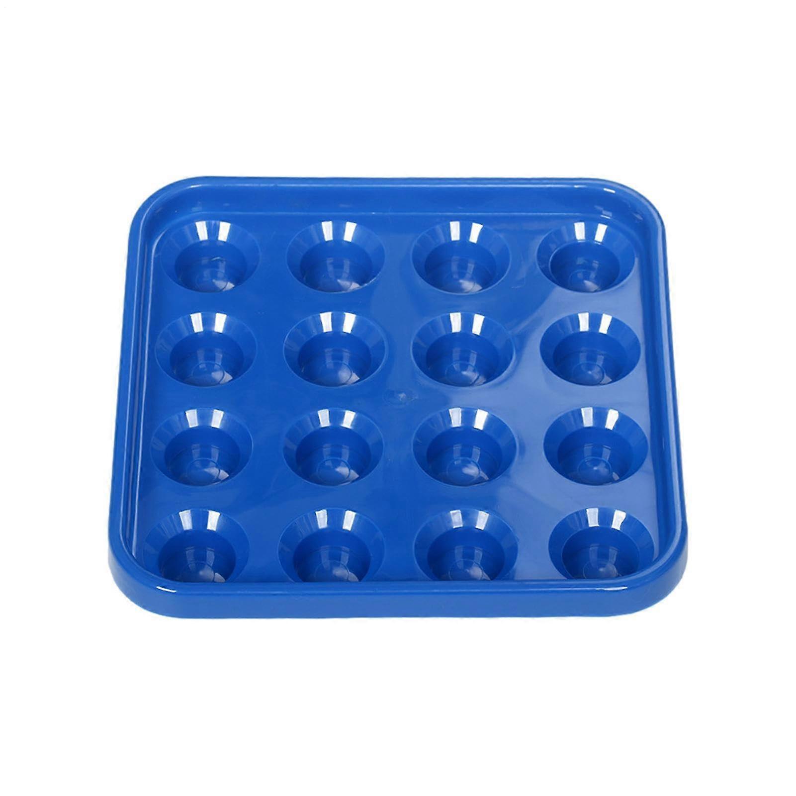 Pool Table Ball Tray Storage for 16 Balls Essential Pool Accessories Blue