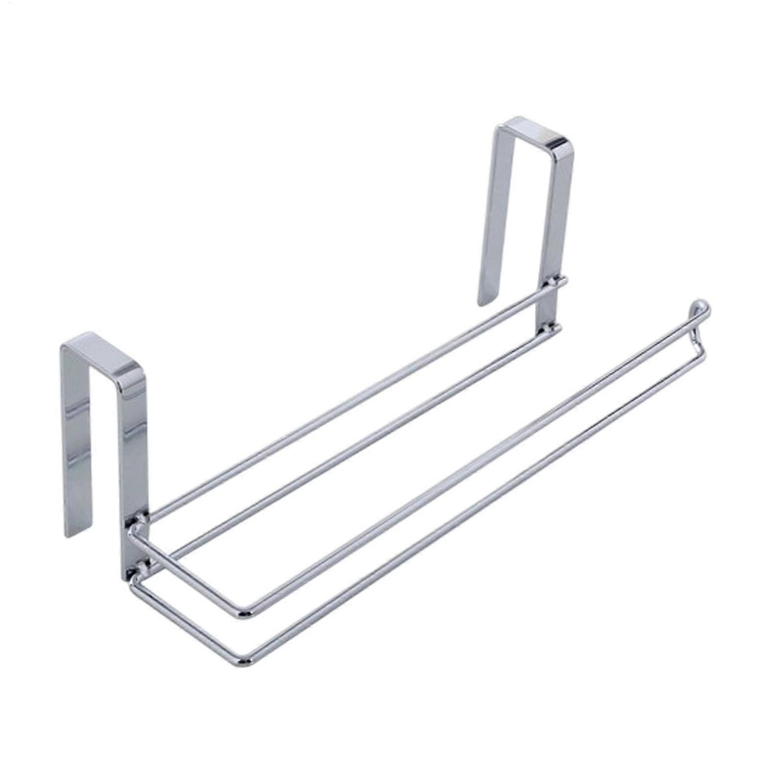 Paper Towel Holder for Cabinets – Door-Mounted Organizer, No Handle, Kitchen Towel Rack, Space-Saving Design