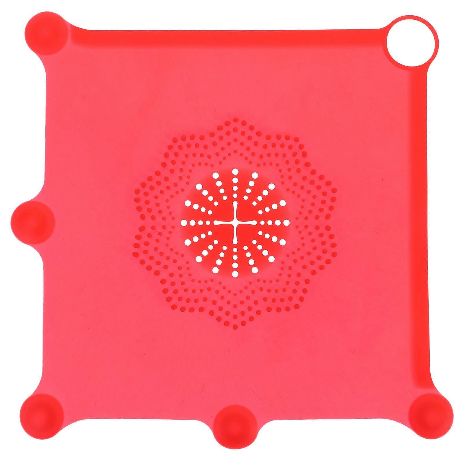 Bathroom Sink Strainer Anti Clogging Floor Drain Filter Red Square Fine Filter 1Pack