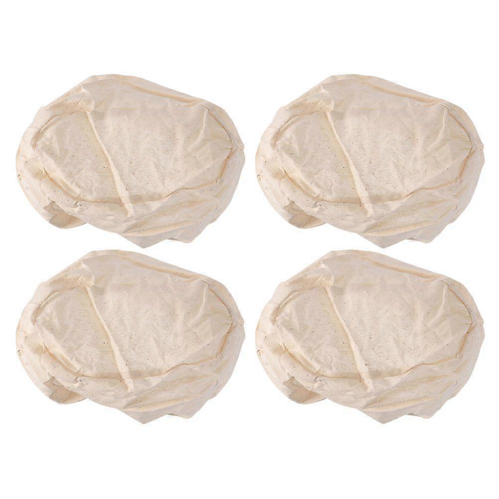 4PCS Simple Bread Basket Cloth Covers Fermentation Basket Liners Baking Supplies