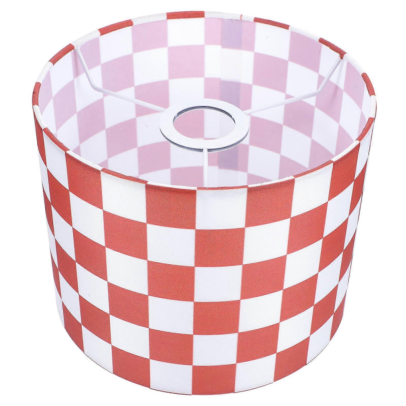 Checkerboard Lamp Shade Cover Plaid Pattern Metal Table Lampshade Living Room 8.7×8.7×6.7In 1Set