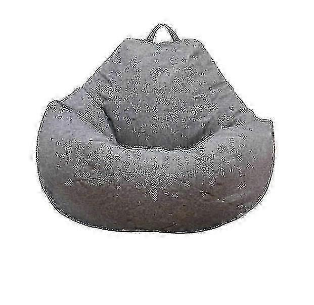 大きなビーンバッグチェアソファソファカバー屋内ラウンジャーなしフィリンググレー