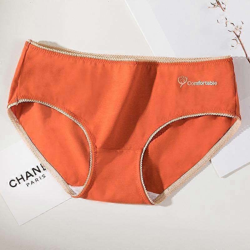 Underwear Pure Cotton Women's Seamless Comfortable Breathable Sweet Large Sexy Briefs for Students