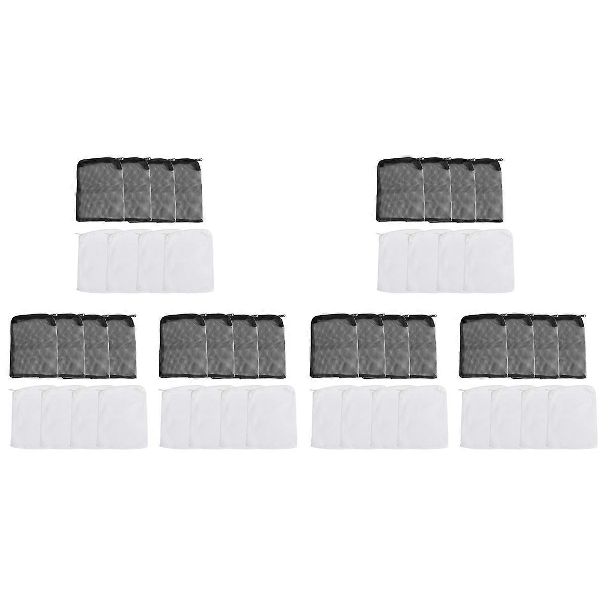 48 Pieces of Aquarium Filter Bag Media Mesh Filter Bag Reusable Mesh Bag for Granular Carbon, Biobal