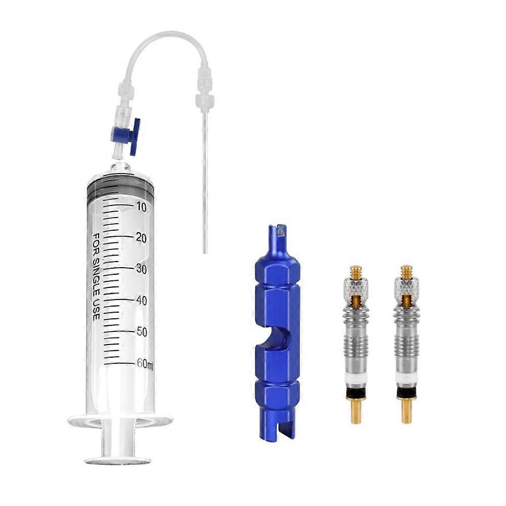 Syringe for Liquid, Tubeless MTB Syringe for Bicycles, Puncture Protection, Extraction Tool Presta Valve for Repair (Pack of 4)