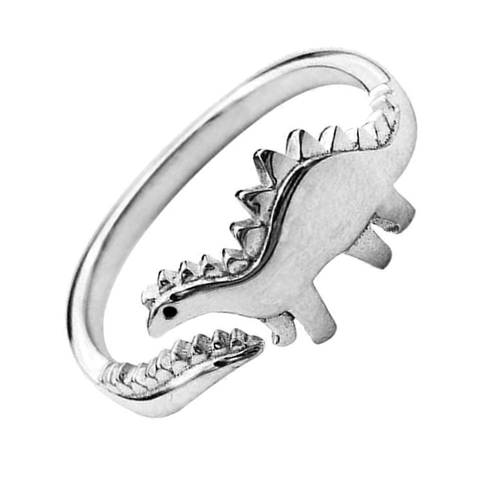 Dinosaur Design Ring in Silver Alloy for Decor Stylish Accessory 1 Pc