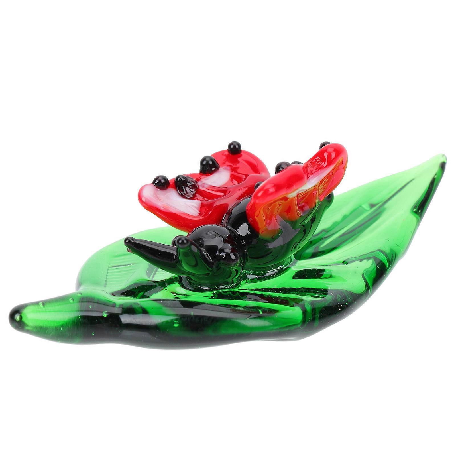 Glass Craft Decor Colorful Glass Craft Desktop Decor Butterfly For Home And Office 1Pcs
