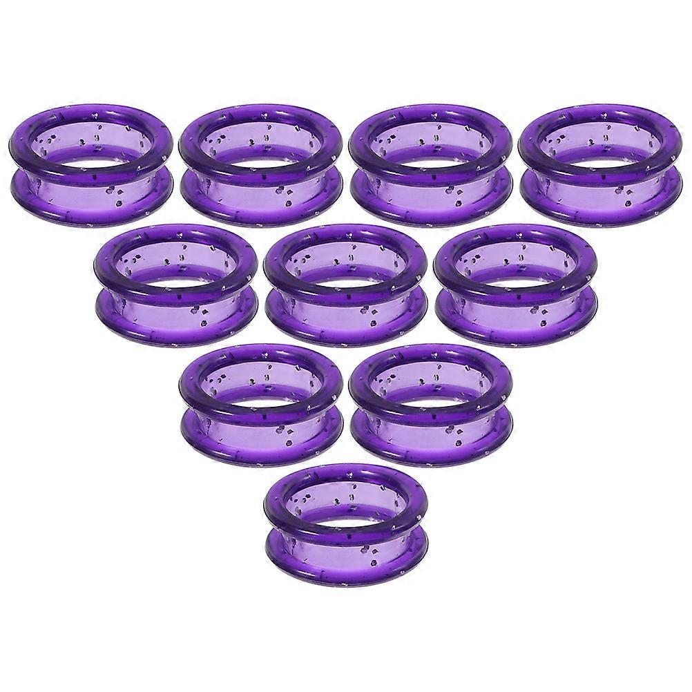 Silicone Finger Rings for Pet Grooming Scissors – Ergonomic Thumb Inserts for Dog & Cat Shears to Reduce Hand Fatigue – Purple Color