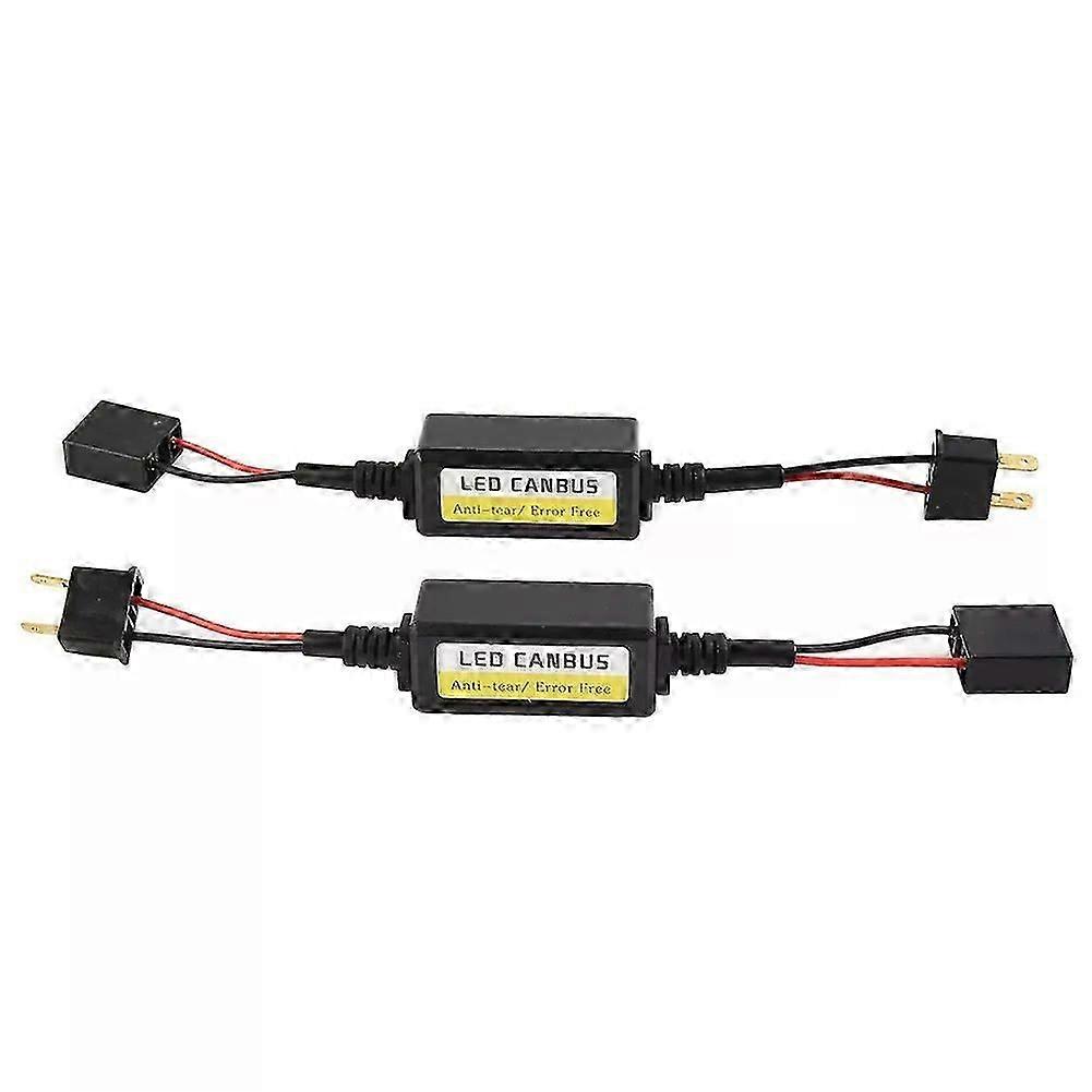 2pcs H7 Car LED Canbus Load Resistor Controller Canceler LED Decoder Light Error Free DC 9V-16V Black LED Canbus Ders Auto Parts
