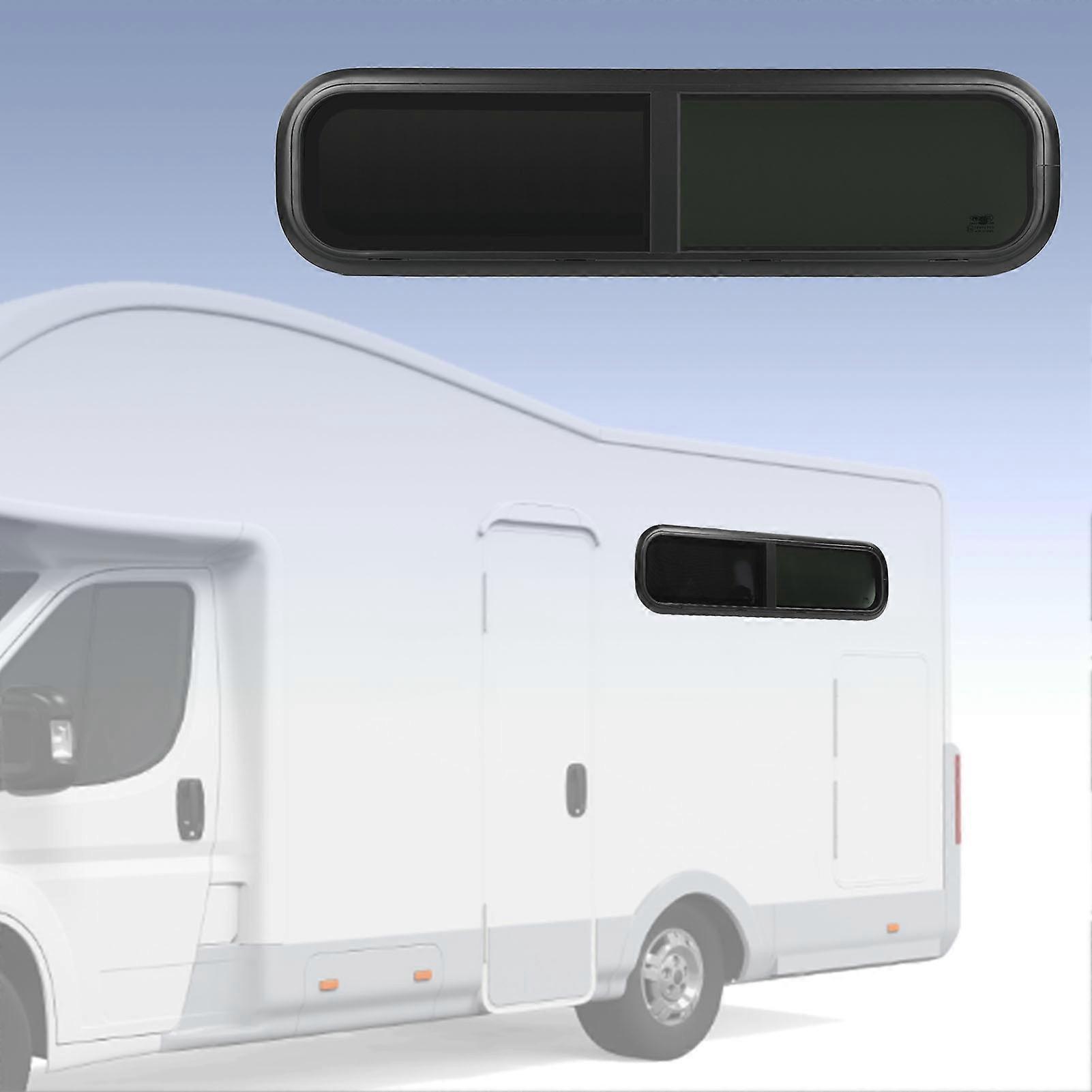 Janela RV com rede de insetos Horizontal Push Pull Canto redondo Liga de alumínio Janela resistente a UV para reboque de caravana