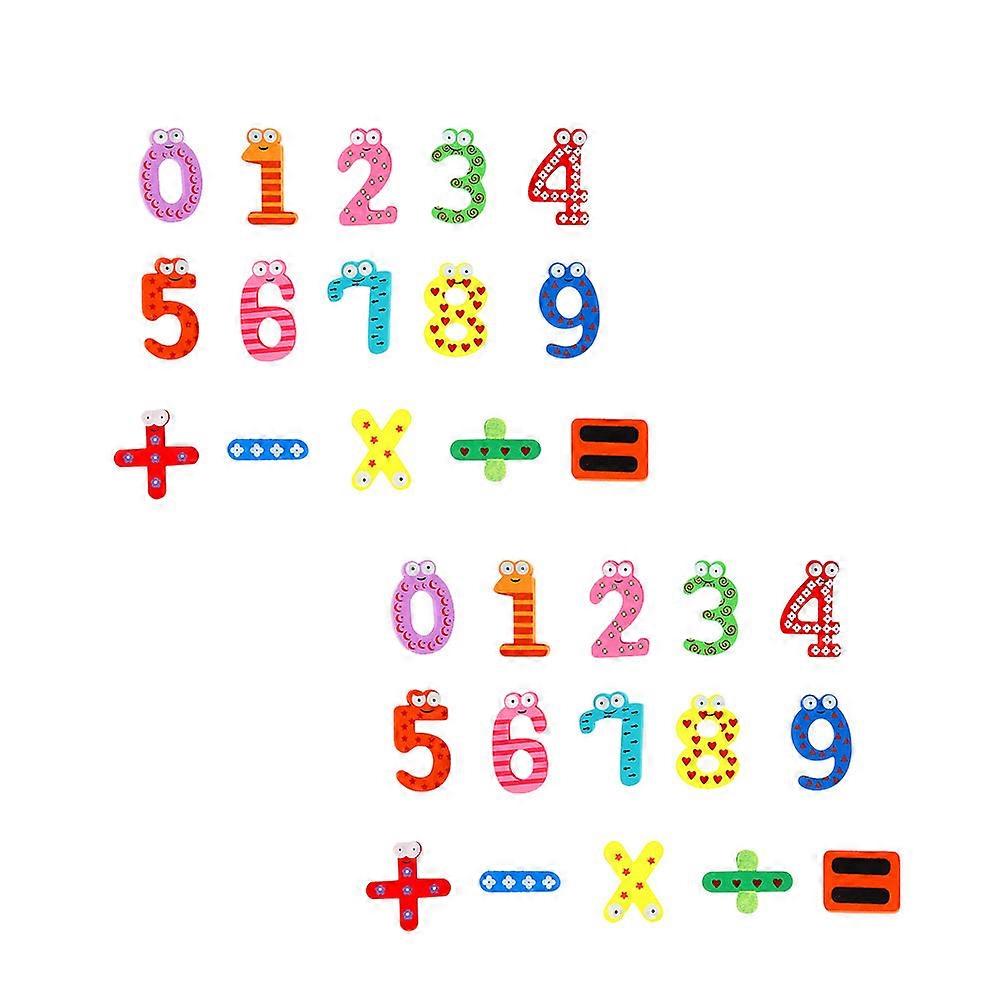 Decorative Magnet Sticker Number Shape Assorted Color 6 x 4 x 0.6 cm Reminder Posting 30Pcs