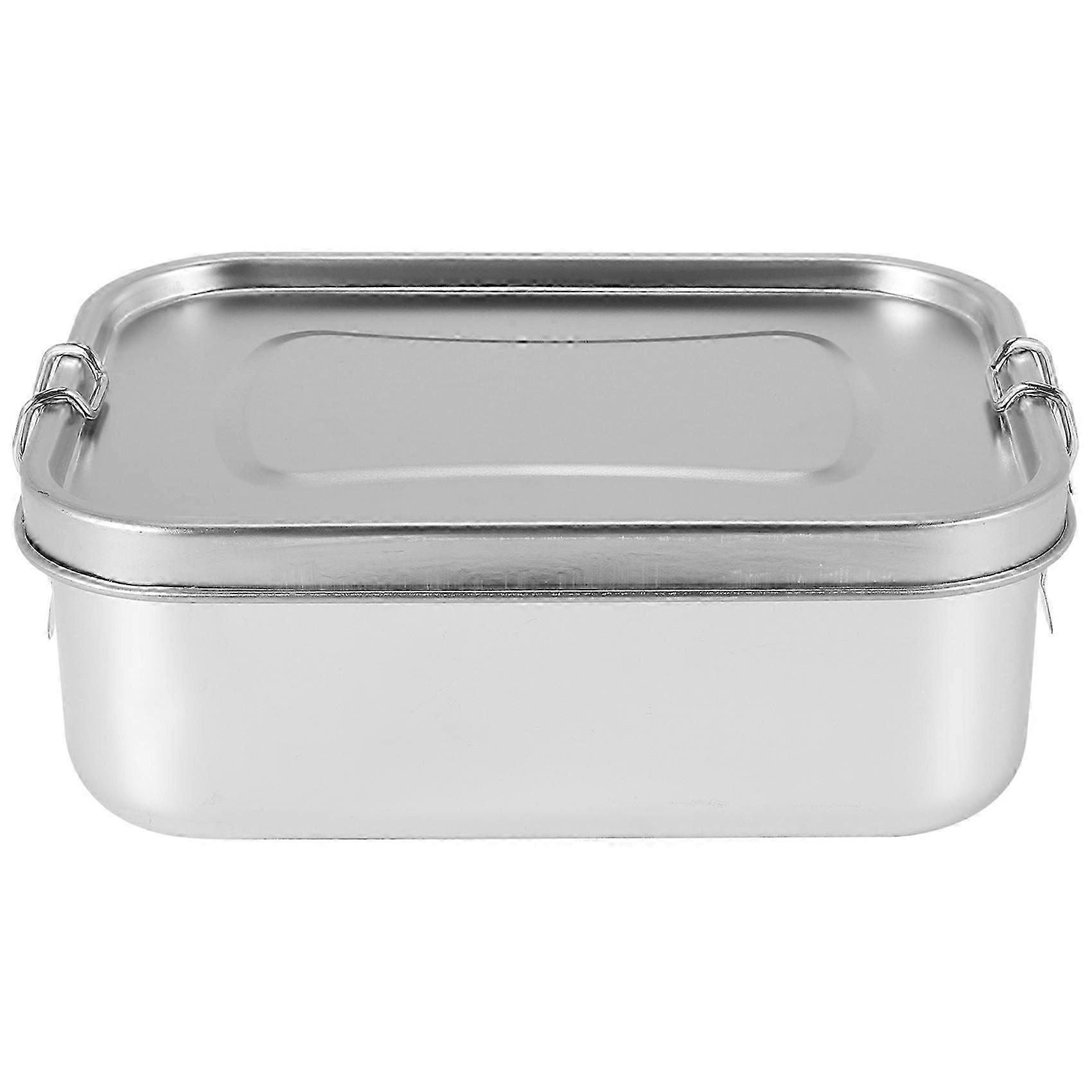 Stainless Steel Bento Box Lunch Container, 3-Compartment 1400 Ml
