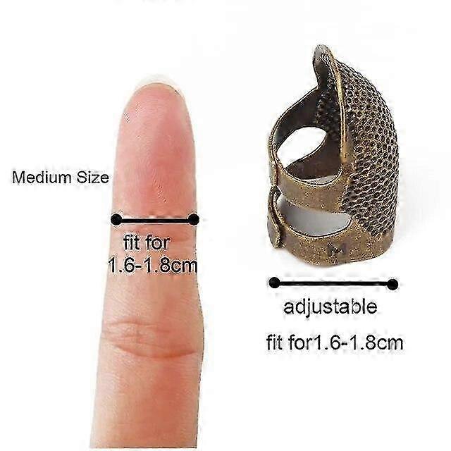 Protector de deget retro Inel antic Acul de lucru manual Ace de degetare Meșteșuguri DIY Instrumente de cusut Accesorii