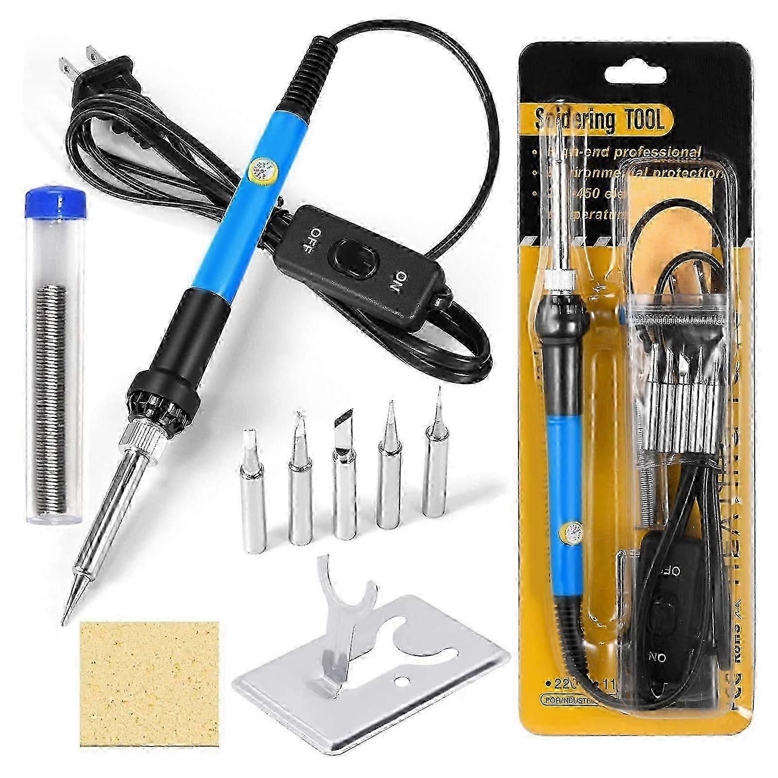 Adjustable Temperature Electric Soldering Iron Set 60W Welding Tool