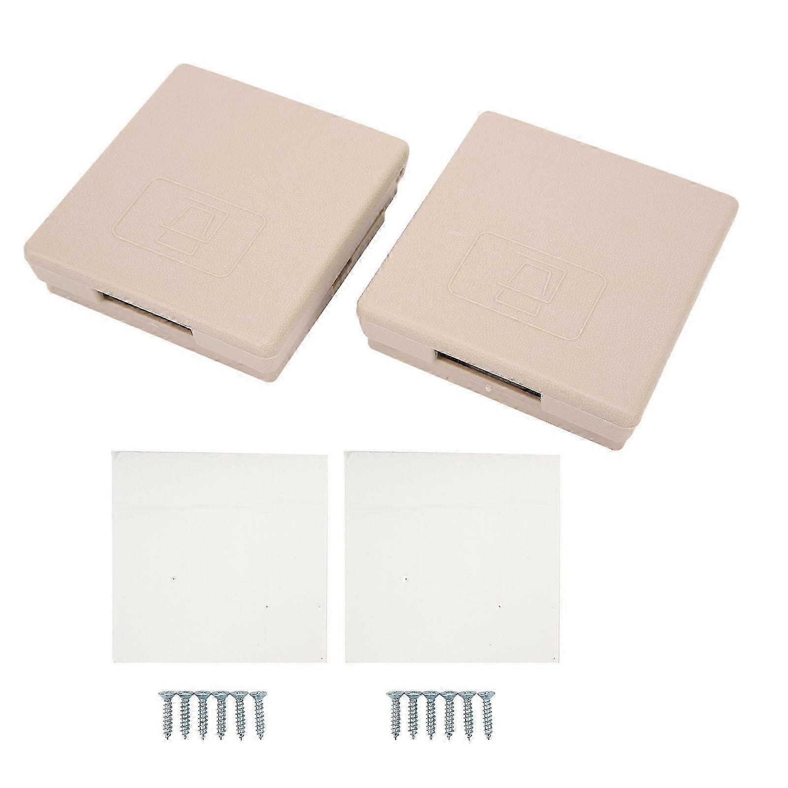 2PCS Vikbar Vattentät Mugghållare Lätt Rengöring Rätvinklig Vattenflaskhållare För RV Camper SUV Beige