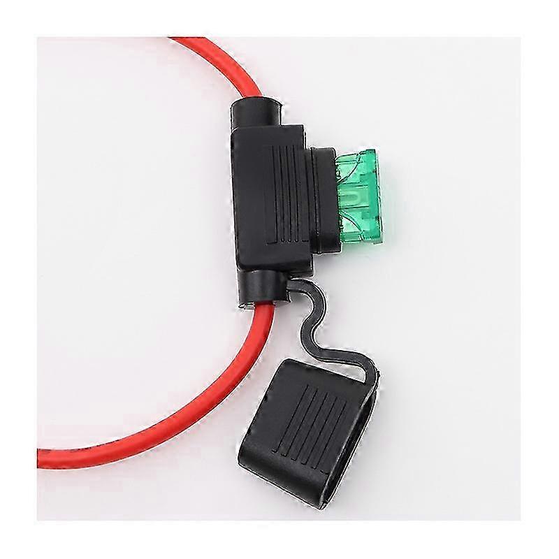 2 Pack 12ga Fuse Holder, Inline Fuse Holder for 12 Gauge with Waterproof Pigtail Blade and 30AMP ATC Fuses