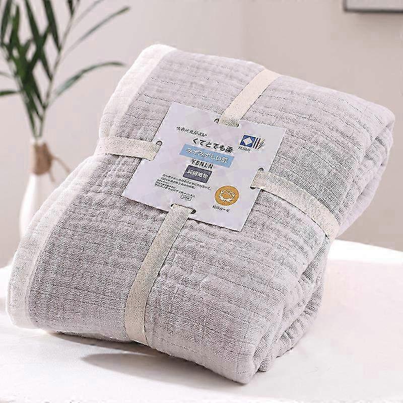 Breathable 6-Layer 100% Cotton Muslin Blanket for Adults, Lightweight Soft Bed Blanket for All Seasons, Comfortable and Durable