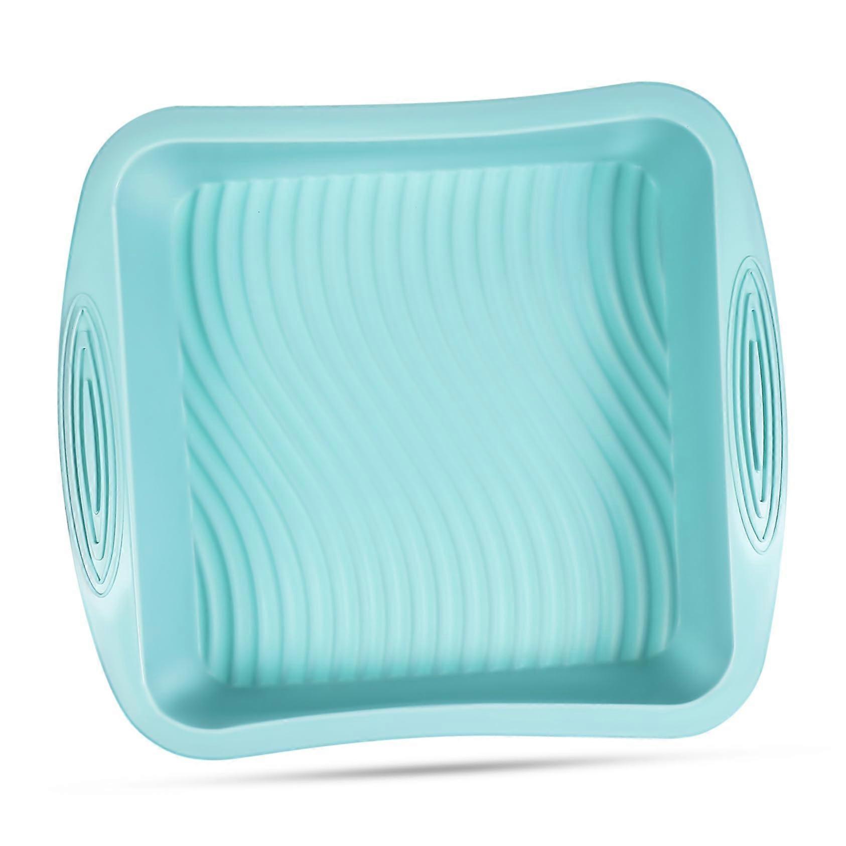 Silicone Baking Molds Rectangular, Square, And Loaf Pans With Non-Stick Coating, Food-Grade Silicone, Sky Blue