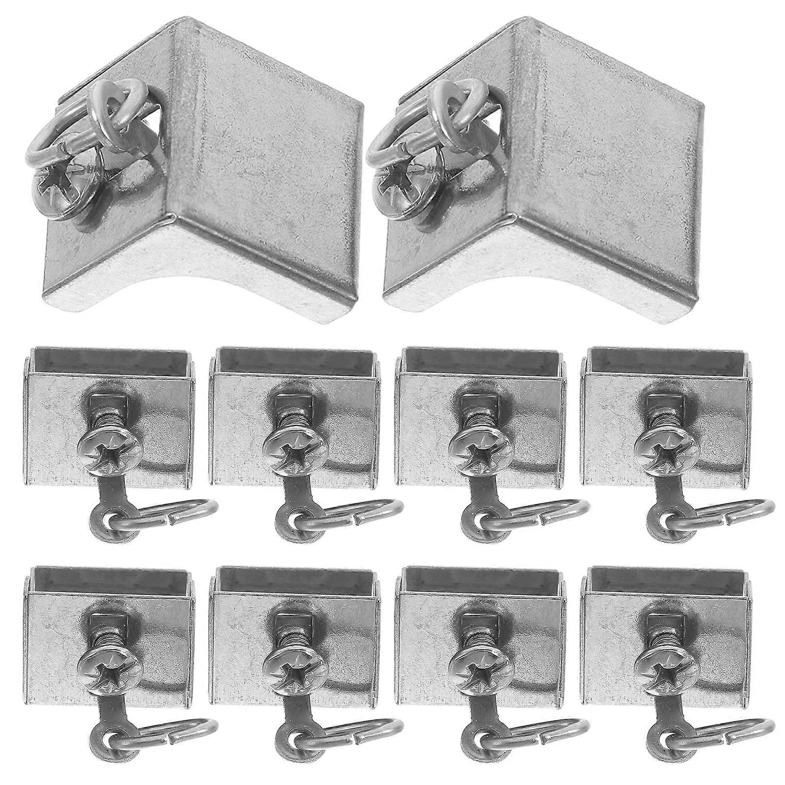 Stainless Steel Curtain Track End Caps – 10pcs Blind Rail Accessories for Secure Attachment, Compatibility with Various Tracks, Enhanced Stability