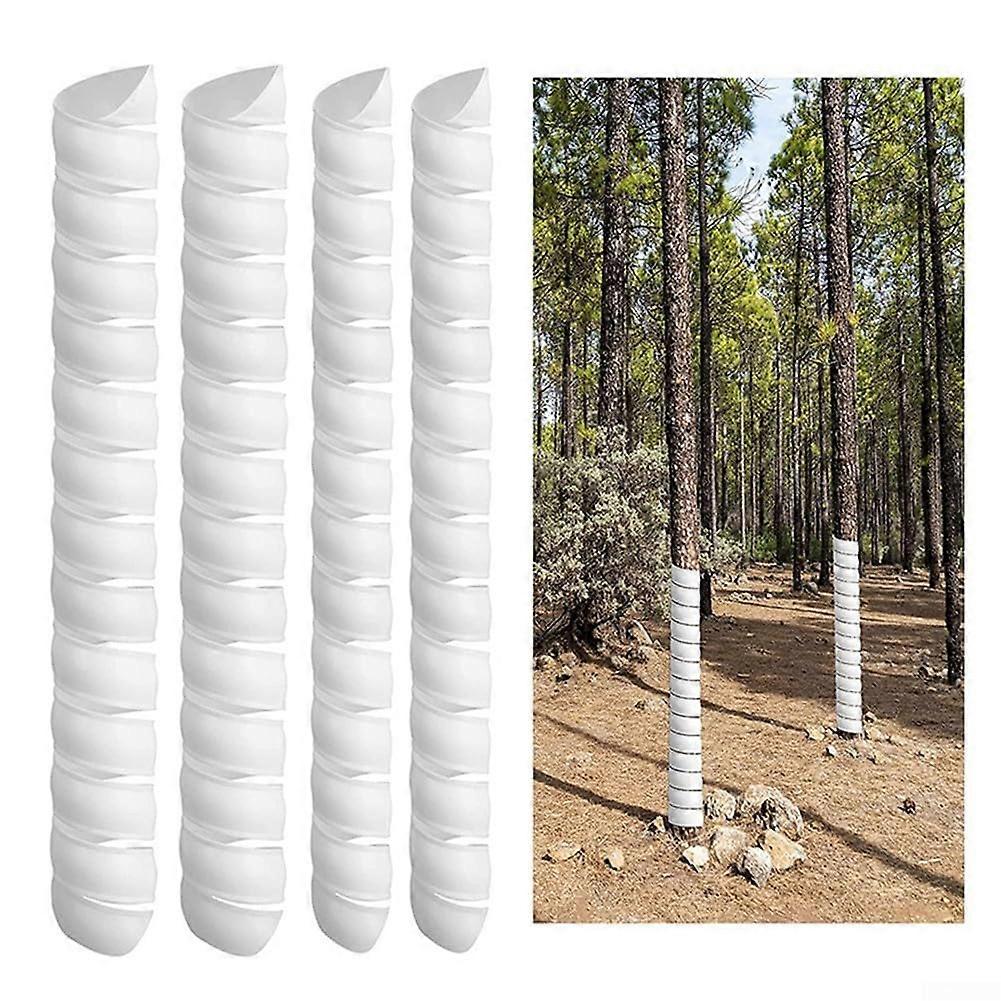 Tree Trunk Protector - Spiral Plastic Trunk Guards For Seedlings And Fruit Trees Lawn Mower Protection Pack Of 4