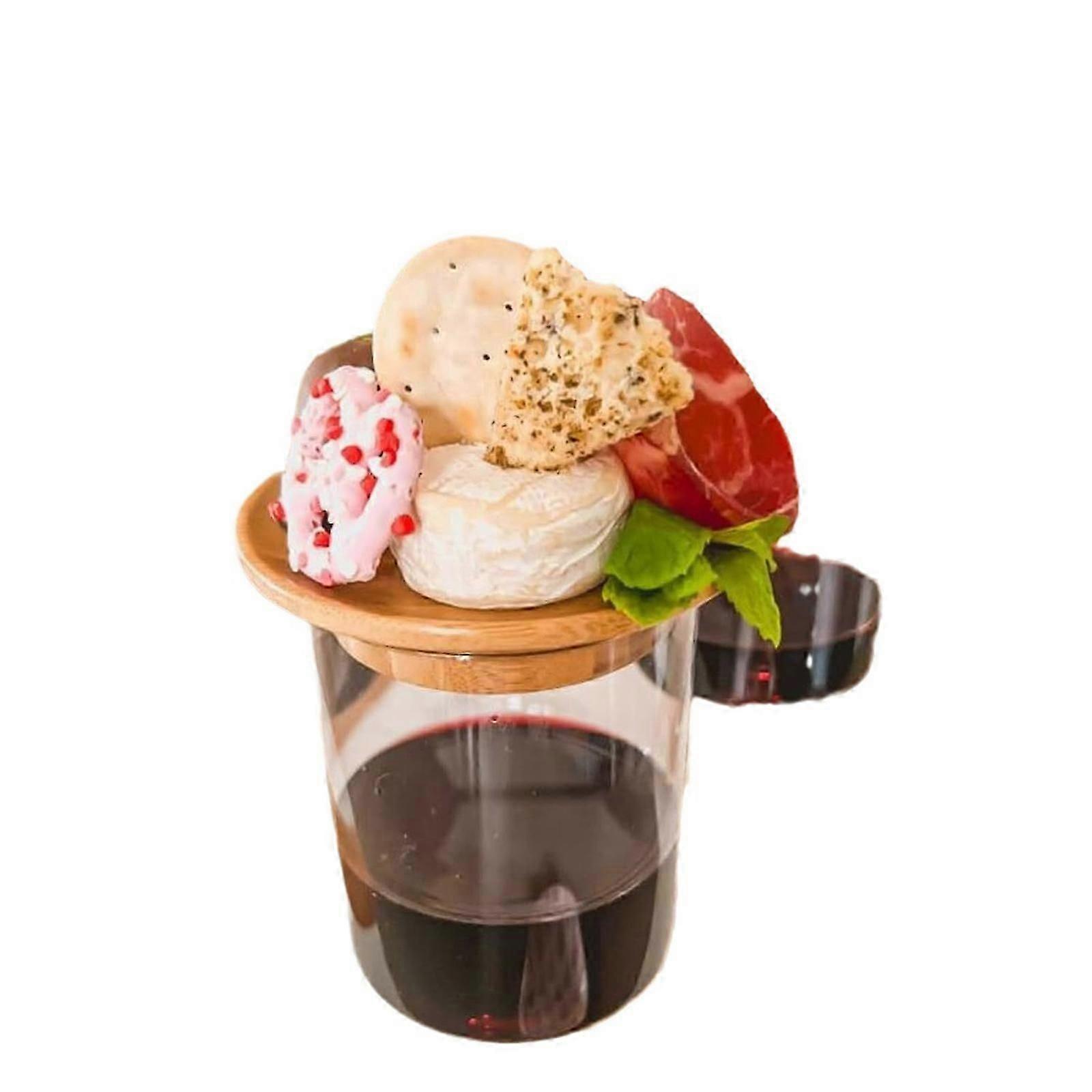 Bambus Weinglas Topper Untersetzer, Weinglas Charcuterie Topper, Weinglas Charcuterie Board Topper